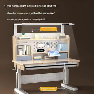 <span class=keywords><strong>Scrivania</strong></span> e <span class=keywords><strong>Sedia</strong></span> Ergonomiche Regolabili in Altezza, Tavolo da Lettura Moderno in Legno con Libreria, Arredamento <span class=keywords><strong>per</strong></span> Camera da Letto - Product Image 3