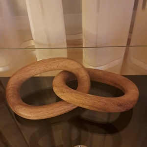 Acacia Chuỗi Gỗ Liên Kết Hôn <span class=keywords><strong>Handmade</strong></span> Trang Trí Điêu Khắc Bằng Gỗ Thủ Công Trang Trí Quà Tặng Cho Bàn Cà Phê Phòng Khách Kệ Hiển Thị - Product Image 3