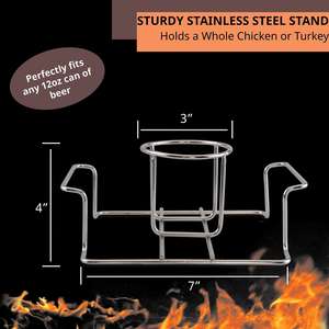 2024 สแตนเลสเบียร์กระป๋อง<span class=keywords><strong>ไก่</strong></span>สําหรับย่างและตูดเบียร์ขาตั้งไก่ - Product Image 3