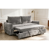 Canapé-lit 3 places en velours de conception européenne OEM avec rangement, écologique, pour salon, canapé de luxe pour salon