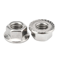 M10 M12 M20 Acier Inoxydable A2 A4 A2-70 A2-80 A4-70 A4-80 Polonais Plaine Dentelé Tête Hexagonale Bride Écrou DIN6923