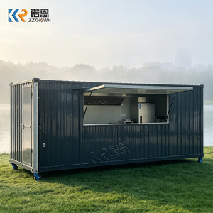 Luxury 20ft Customized Coffee Shop Stainless Steel Kitchen Modular Design For Outdoor Business Container Restaurant - Product Image 4