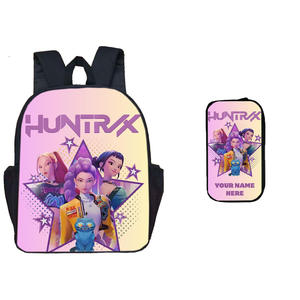 Sac à dos scolaire léger HY7 imprimé <span class=keywords><strong>K</strong></span>-pop Demon Hunters pour étudiants, en tissu Oxford, sac d'anime de dessin animé pour enfants - Product Image 5