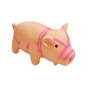 Sıcak satış lateks malzeme temiz diş yapma ses domuz şekli köpek çiğnemek oyuncak - Product Image 6