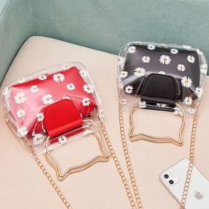 Petit sac à bandoulière transparent en PVC pour femmes et filles, sac à main, portefeuille, porte-téléphone, sacs à main et pochettes, sac messager à bandoulière - Product Image 4