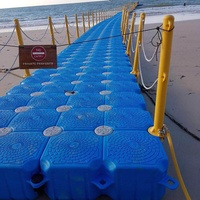 Ponton flottant en plastique, cube unique, pour bateaux et jet-skis