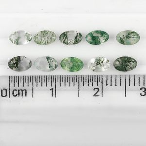 YASHEE - Piedra Preciosa de Ágata Musgosa Natural, Corte Ovalado de 5x3 mm, Suministros para la Fabricación de Joyas, Piedra Curativa de Chakra - Product Image 2