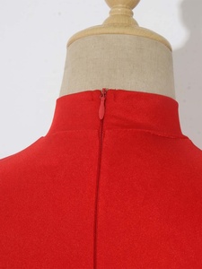 Justaucorps de gymnastique pour filles, orné de strass, bordure dorée, col montant, tenue de danse rythmique pour compétition, performance, sur mesure - Product Image 4