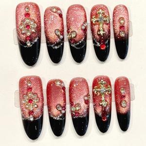 <span class=keywords><strong>Uñas</strong></span> Postizas <span class=keywords><strong>de</strong></span> Lujo con Diseño <span class=keywords><strong>de</strong></span> Charms 3D, <span class=keywords><strong>Uñas</strong></span> <span class=keywords><strong>Acrílicas</strong></span> Hechas a Mano - Product Image 2