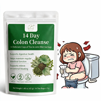 Thé Détoxifiant pour le Nettoyage du Côlon en 14 Jours, 3g x 14 Sachets de Thé, Détoxification Intestinale, Perte de Poids, Thé Amincissant pour un Ventre Plat, Soutien à la Santé Intestinale