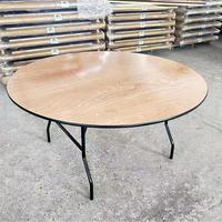 Table de salle à manger ronde pliable de mariage en bois moderne populaire et moins cher Table pliante d'extérieur