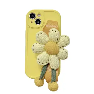 Pulsera de flor de calabaza para 13promax Phone case 14/11 Soft 15pro Crossbody lanyard