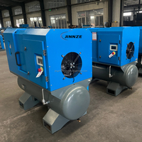 500 Cfm 12hp alimenté au gaz 220v monophasé Vsd grande puissance réservoir vertical compresseur d'air à vis rotatif