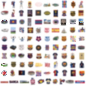 Recién 100PCS <span class=keywords><strong>Barcelona</strong></span> club de fútbol España equipo de fútbol pegatinas - Product Image 4