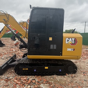 Mini-excavatrice sur chenilles d'occasion Cat306E2 de 6 tonnes avec godet de 0,25 m³, moteur turbo de 34,7 kW, flexible pour la construction de canalisations municipales - Product Image 4