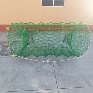Nouvelle-Zélande 120*240cm 80*150 Grande cage de pêche pliable <span class=keywords><strong>en</strong></span> HDPE/Nylon, piège à filet, pots pour homard, crevettes et anguilles, outil de pêche <span class=keywords><strong>en</strong></span> <span class=keywords><strong>mer</strong></span> - Product Image 5