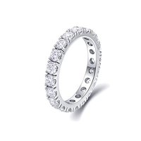 Bagues de fiançailles professionnelles en or blanc plaqué argent 14K/18K, serties de diamants carrés HPHT cultivés en laboratoire, certifiées IGI