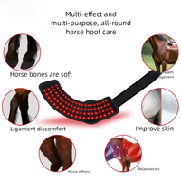 Anneau de thérapie à lumière rouge sans fil pour ongles de cheval, 80 LED 660nm 850nm SBR, enveloppes de thérapie équine pour usage vétérinaire