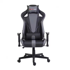 Fauteuil de Gaming Confortable en Similicuir Gris Moderne pour Ordinateur, Siège <span class=keywords><strong>Gamer</strong></span> Pas Cher avec <span class=keywords><strong>Coussin</strong></span> Confortable – Vente en Gros - Product Image 2