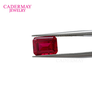 Cadermay 100% puro piccione naturale sangue Redt gemma di pietra sciolto rettangolo di taglio sintetico Roy naturale piccione rosso sangue - Product Image 3