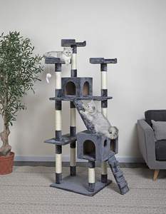 Hoge extra grote kattenboom, kattentoren, condo, kattenhuis voor grote binnenkatten, speel-, krab-, schuil- en klimactiviteitenmeubel met speeltje - Product Image 4
