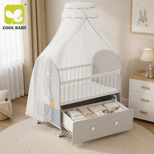 B271 CoolBaby Factory Wholesale Baby Crib <strong>with</strong> Rocking Function Co-Sleeper Function <strong>and</strong> Storage <strong>Drawer</strong> for Indoor Use - Product Image 1