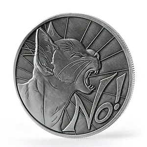 Magh-medallón de plata antigua con diseño de gato, medallón de recuerdo personalizado, monedas de fichas de desafío para colección