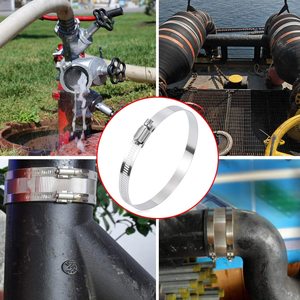 Abrazaderas de Sujeción de 4 Pulgadas, Abrazaderas de Tubería de Acero Inoxidable 304, Abrazadera de Conducto con Tornillo Sinfín Ajustable de 91-114 mm, Abrazadera de Manguera, Abrazadera de Línea de Combustible - Product Image 2