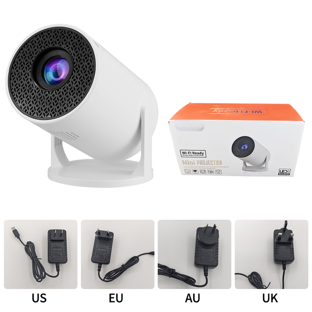YDH-HY300 V8 Factory Wholesale Portable 4K Projector 500ANSI Wifi Mobile Phone Wireless Screen Projection for Home Outdoor Use