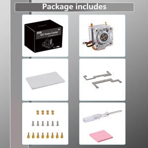 Raspberry <span class=keywords><strong>Pi</strong></span> 5 ICE Tower Kühler Kupferrohr CPU-Kühler PWM JST RGB LED-Licht Kühlventilator für RPI5 <span class=keywords><strong>Pi</strong></span> 5 - Product Image 5