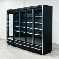 Réfrigérateur Commercial OEM à Rideau d'Air, Vitrine Réfrigérée Sans Givre pour Supermarché, Fruits, Légumes et Aliments Frais