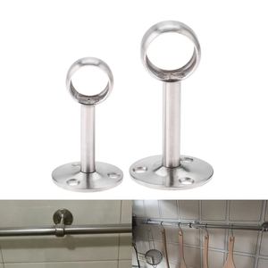 Support d'angle mural simple face en acier inoxydable pour tringle de penderie, support de fixation pour tringle de 19 mm - Product Image 2