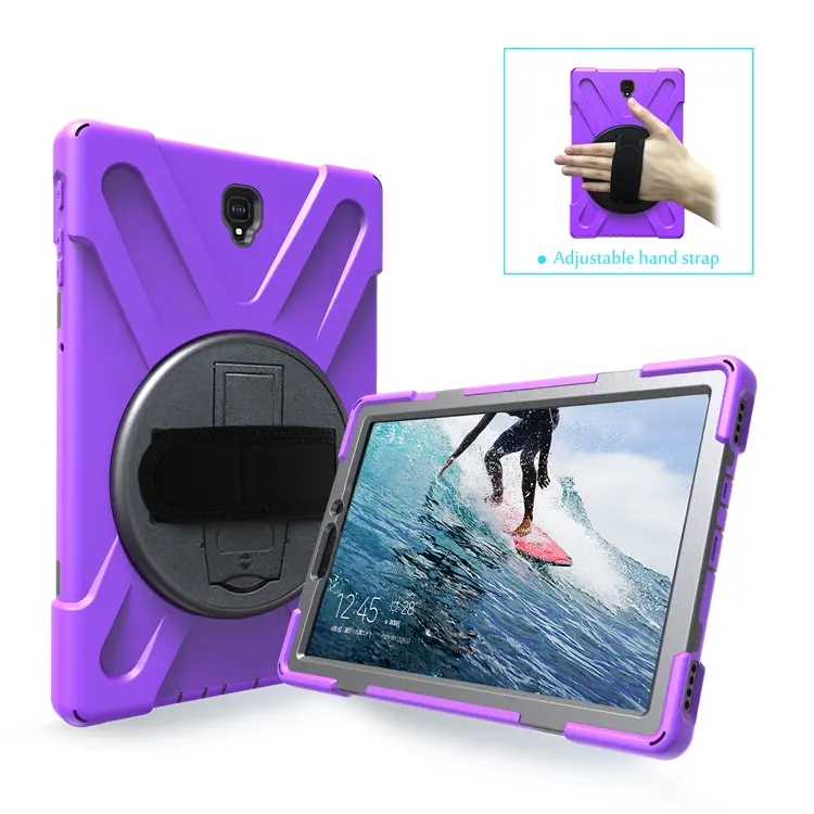 Purple Camouflage Tablet Case For Samsung Galaxy Tab S4 t830 t835 t837 Silicone Case Back Cover