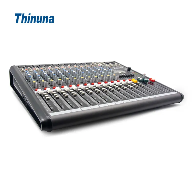 Thinuna MX-F12 Stereo dua kepang, Mixer profesional 12 saluran Stereo USB Effertor Audio