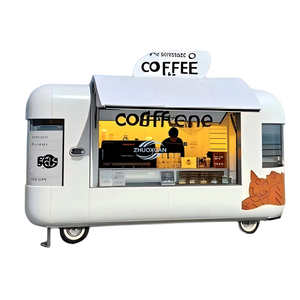Remorque de cuisine mobile à structure épaissie antirouille, entièrement équipée pour café, pizza, corn dog, avec système de nettoyage et d'évacuation des eaux usées indépendant - Product Image 1