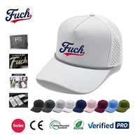 Gorra de béisbol de malla con corte láser y estampado de marca personalizada ODM, estilo streetwear, para deportes al aire libre, gorra trucker de 5 paneles.