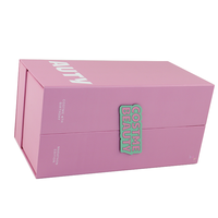 Cajas de carton pr vente en gros petite boîte à cadeaux boîte rigide magnétique fermée par double porte ouverte parfum emballage rouge boîtes en papier noir