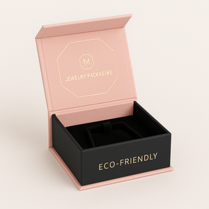 Eco-friendly Magnetic Jewelry <b>Box</b> with Recyclable Material and Rigid Cardboard - Product Image 3