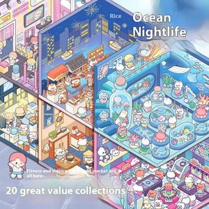 15 en 1 Miniature Scène Livres DIY Paysage Autocollants Empilés Vision Stéréoscopique Maisons Autocollants Décoratifs - Product Image 3