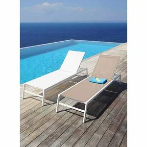 Chaises longues <span class=keywords><strong>de</strong></span> jardin en aluminium inclinable moderne <span class=keywords><strong>pliable</strong></span> pour la <span class=keywords><strong>plage</strong></span> et l'extérieur Chaise longue <span class=keywords><strong>de</strong></span> piscine Chaises longues - Product Image 4