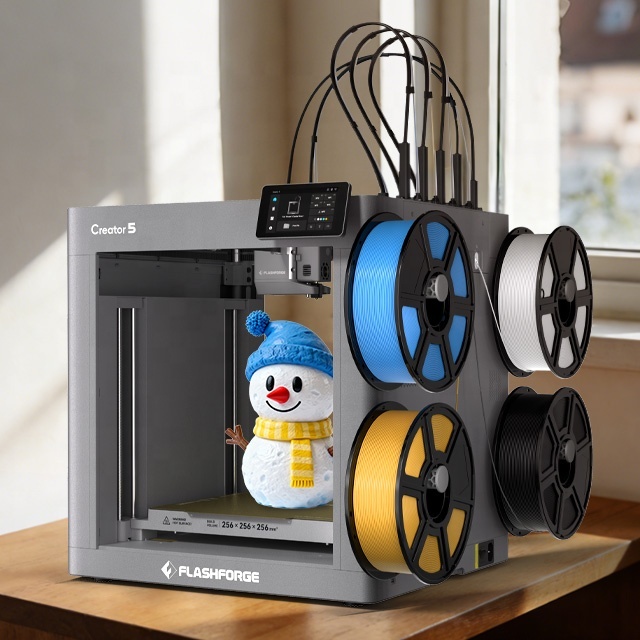 Flashforge Creator 5 High Speed 3D Printer with Auto Leveling Multi-color FDM 3D Printer