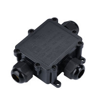Boîtier de jonction électrique en plastique M686T pour extérieur, étanche IP68, 1 entrée 2 sorties, type T, 3 voies
