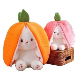 Nuovo Peluche Coniglietto Fragola Trasformabile in Piccolo Coniglio, Regalo di Compleanno - Coniglio Carota - Product Image 1