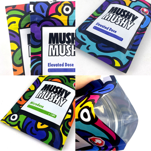 Bolsas Mylar de plástico de marca personalizada, 3 sellos laterales, cremallera resellable, papel de aluminio a prueba de olores, dulces, bolsas de embalaje de goma herbal - Product Image 2