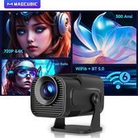 Proyector HY320mini Clásico, Android 14, Enfoque Manual Portátil, 300ANSI, Compatible con 4K, 720P, Cine en Casa, Películas, Juegos, LCD LED