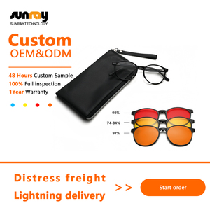 2025 Wholesale Custom Logo Magnetic <strong>Fashion</strong> Round Frame Clip Eyeglasses Women Men Anti Blue Light Blocking <strong>Reading</strong> <strong>Glasses</strong> - Product Image 2