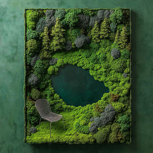 Cadre en bois véritable <span class=keywords><strong>mousse</strong></span> mur Art photo plante artificielle <span class=keywords><strong>mousse</strong></span> peintures pour la décoration intérieure - Product Image 4