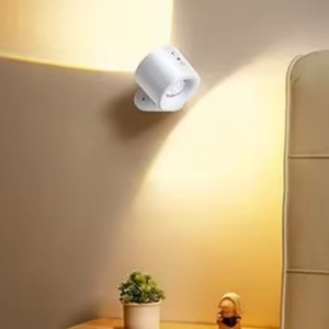 <b>Wireless</b> Charging Wall Lamp Magnetic Spotlights No Drilling Installation Bedroom Bedside Reading Lamp Charging Ambient <b>Light</b> - Product Image 6