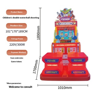 Funspaces Machine de jeu d'arcade pour enfants à pièces Simulateur de pistolet à eau pour aire de jeux intérieure pour enfants Fabriqué en plastique durable 1 an - Product Image 2