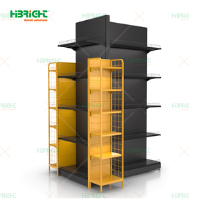 Estanterías de Góndola de Doble Cara para Supermercados |   Exhibidor Metálico Tipo <span class=keywords><strong>Isla</strong></span> |   Estanterías de Supermercado de Color Personalizado - Product Image 3